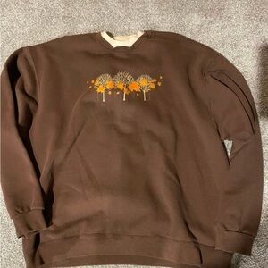 Vintage embroidered fall sweatshirt size XL